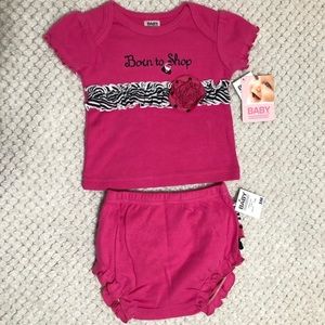 RESERVED 3month Born to Shop pink outfit